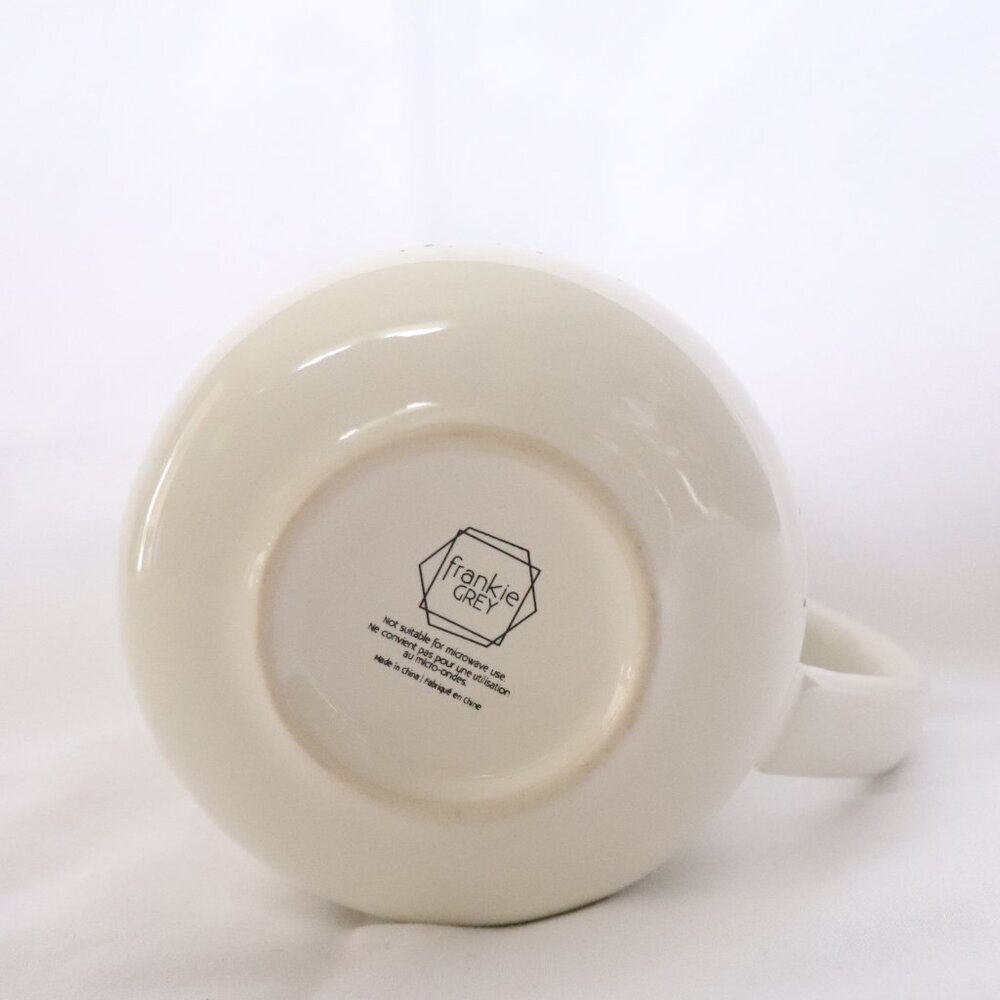 Frankie Grey "I'm on the naughty list"‎ White Speckled Holiday Mug - Picture 5 of 7